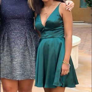 Blonde Nites Emerald Green Homecoming Dress